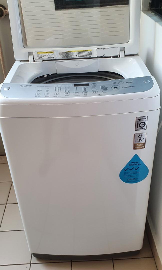 LG Smart Inverter 8.0kg washing machine, TV & Home Appliances, Washing
