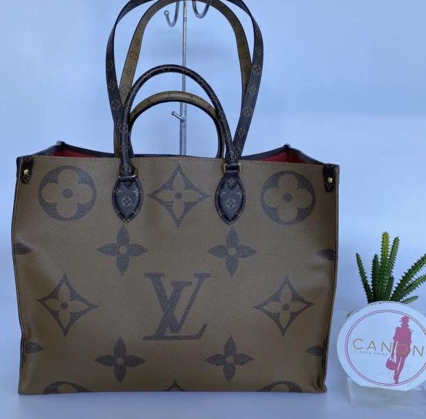 Louis Vuitton M43551 Monogram Flower掛鎖托特包手提包老花杏尺寸： 34x24x13cm - LuxuryGZ