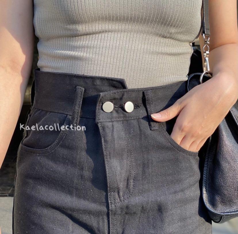 MILA JEANS IN BLACK', Fesyen Wanita, Pakaian Wanita, Bawahan di Carousell