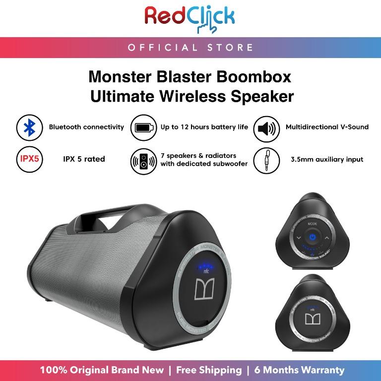 Monster blaster bluetooth boom box top
