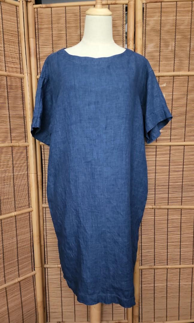 Muji Lightweight Denim look Tunic Dress 