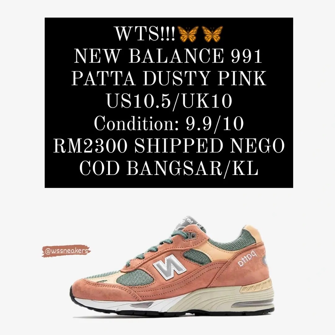 NEW BALANCE 991 PATTA DUSTY PINK, Men's 