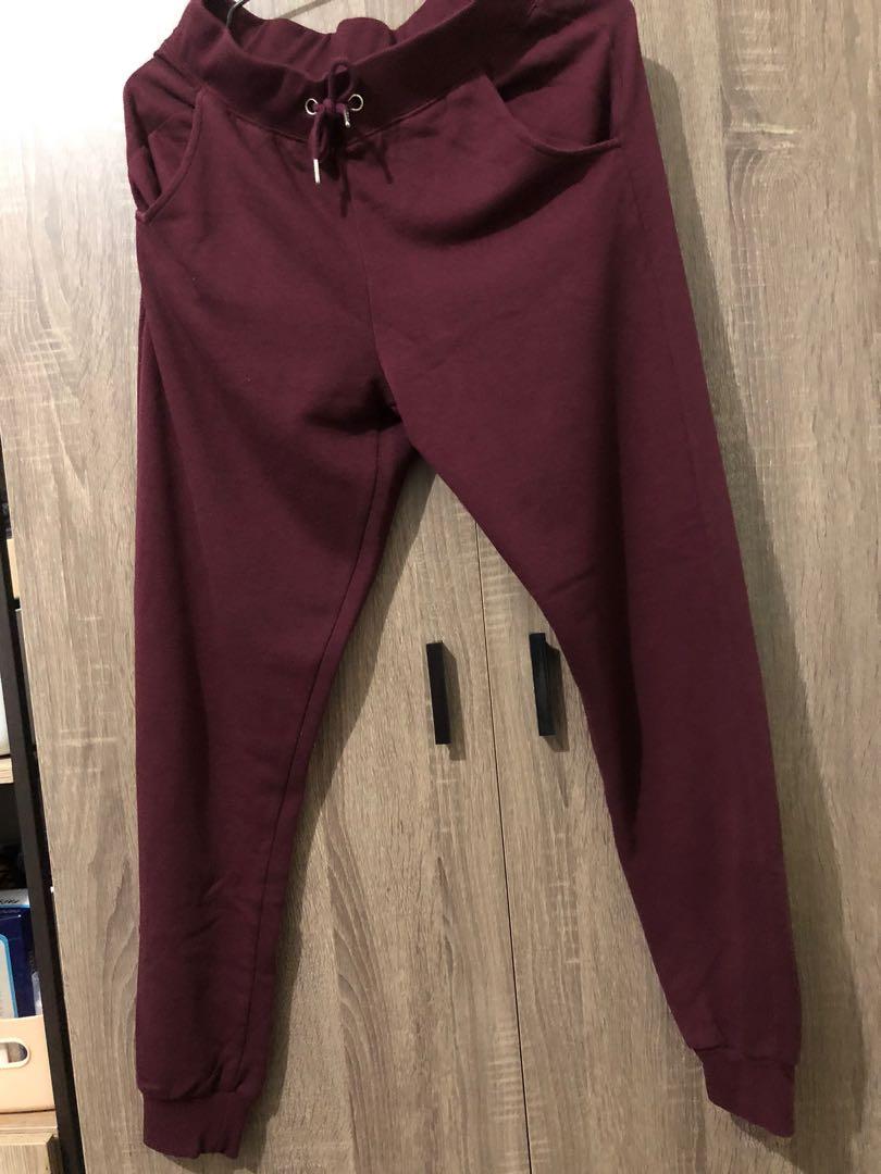 New Look Maroon Joggers, Women's 