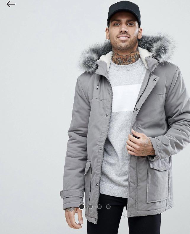 borg jacket with hood
