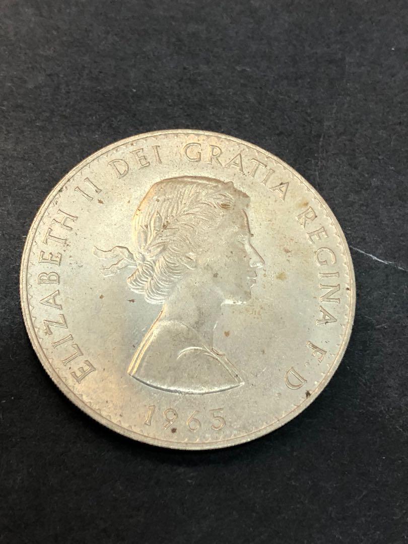 Münze Elizabeth Ii Dei Gratia Regina 1965 Wert