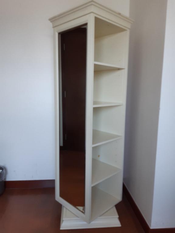 Pottery barn top rotating bookcase
