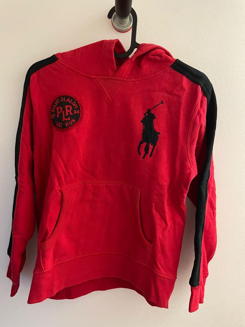 Red polo on sale hoodie ralph lauren