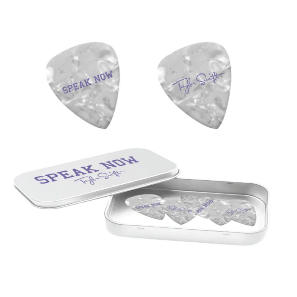 Preorder: Speak Now Guitar Picks - Taylor Swift (Category: Western Merchandise) located in Silang. Submitted by yourtswiftneeds (Listing ID 1159018249, Image 1). Description: Will require 75% DP to secure order. Balance will be payable once item is received and ready to ship locally. Thank you!.