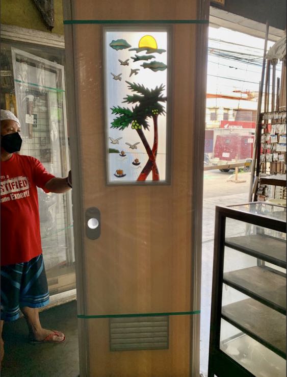 Pvc Door Half Glass Commercial Industrial Construction