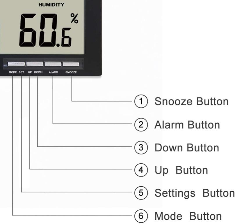 QUIGO Large Digital Wall Clock Atomic Battery Operated Alarms Jumbo