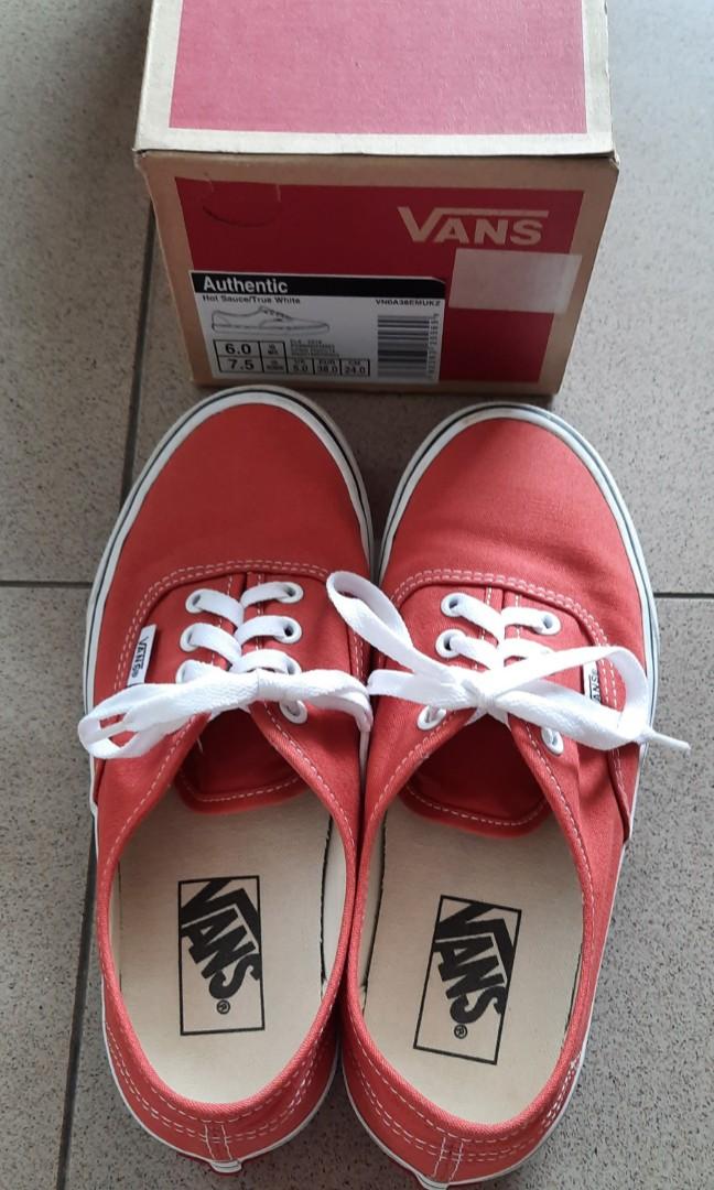 wearing red vans