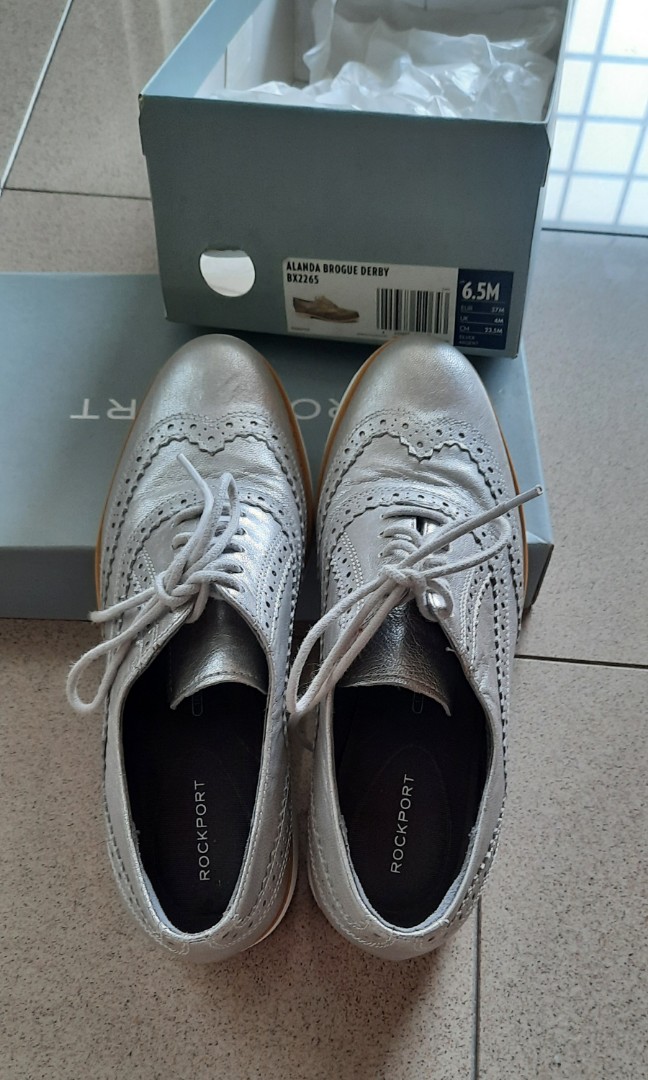 Rockport silver cheap shoes