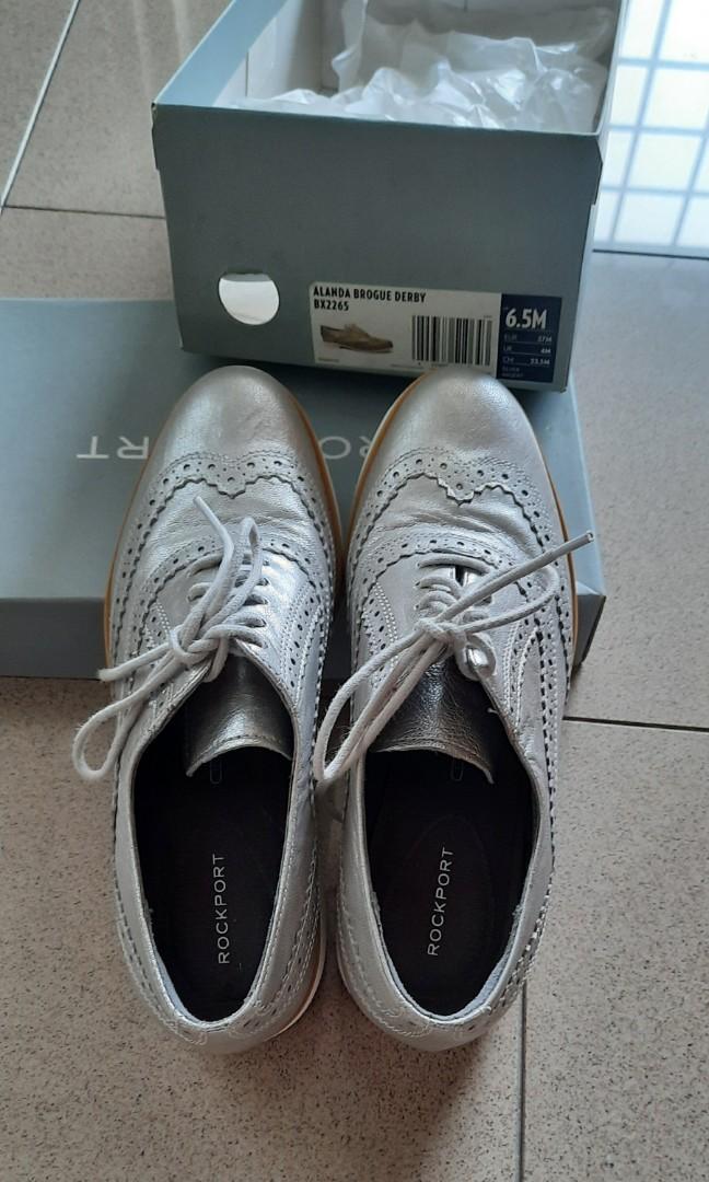 Silver Rockport Shoes Women s Fashion Footwear Loafers on Carousell