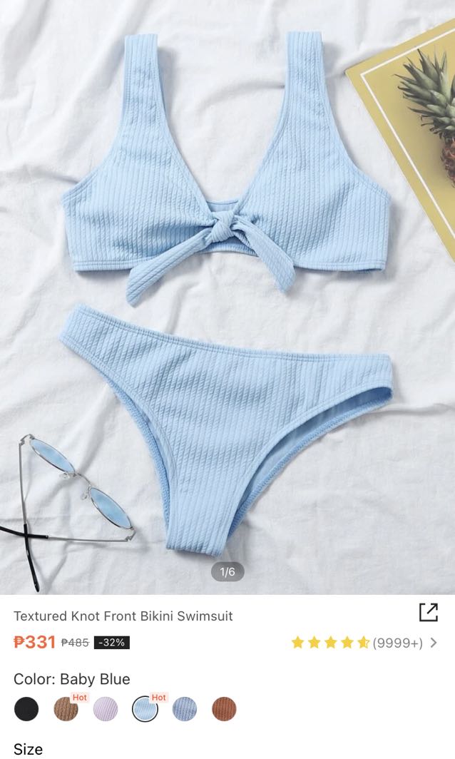 SHEIN BABY BLUE BIKINI BRAND NEW Women s Fashion Swimwear