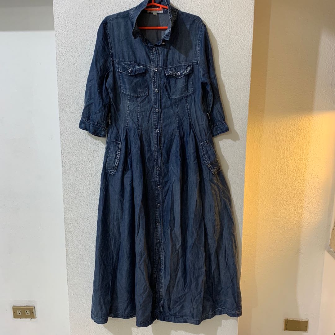 1Soft Jeans Maxi Dress, Women's Fashion 