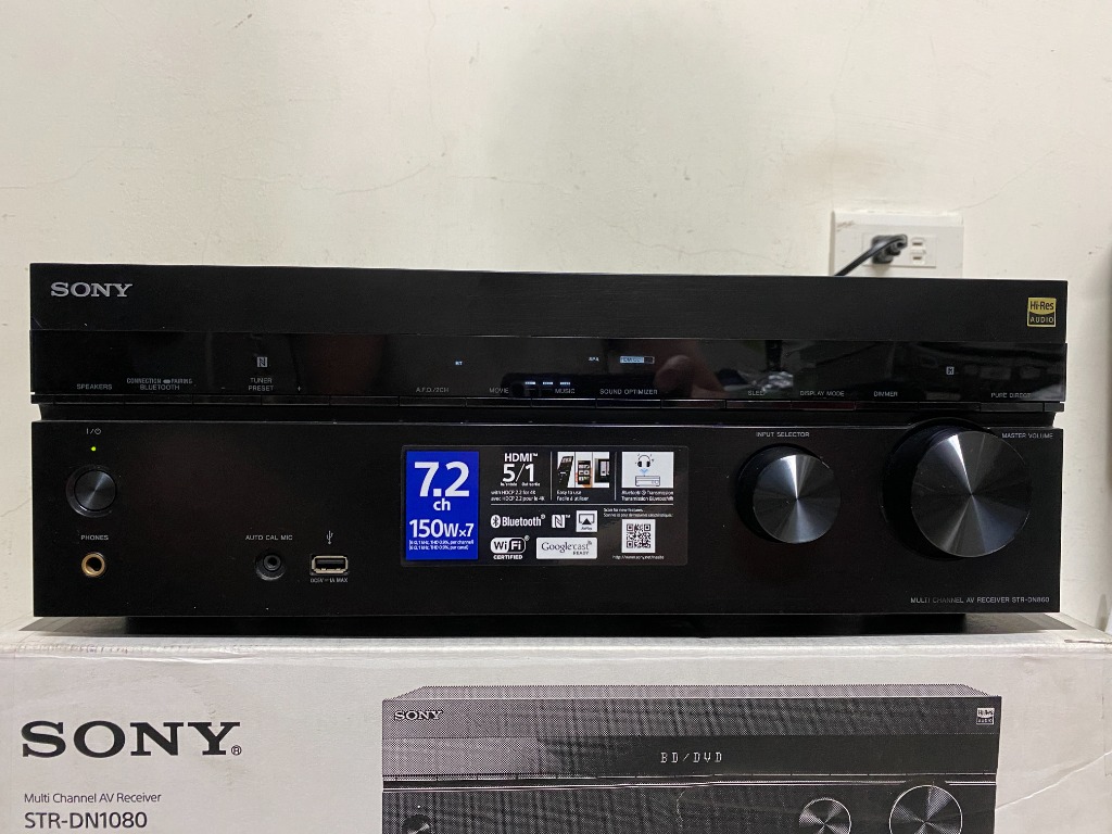 SONY STR DN860 收音劇院 7.2 環繞擴大機 HDMI 藍光 4K USB 藍芽擴大機 含全新代用遙控器, 耳機及錄音音訊設備