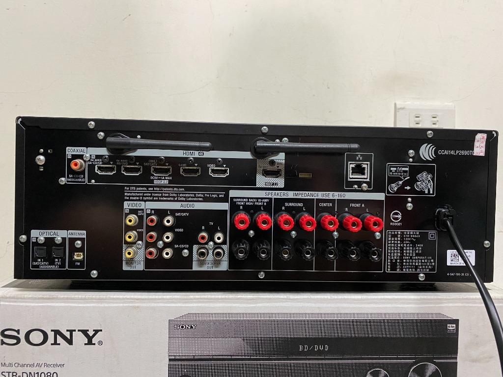 SONY STR DN860 收音劇院 7.2 環繞擴大機 HDMI 藍光 4K USB 藍芽擴大機 含全新代用遙控器, 耳機及錄音音訊設備