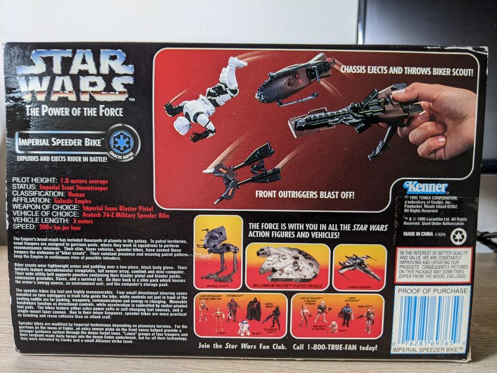 Star Wars Imperial Speeder Bike with Scout Trooper, Hobbies & Toys, Toys &  Games on Carousell