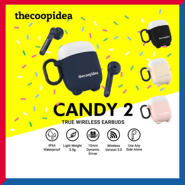 thecoopidea Candy 2 True Wireless Earbuds Punchy Bass IPX4