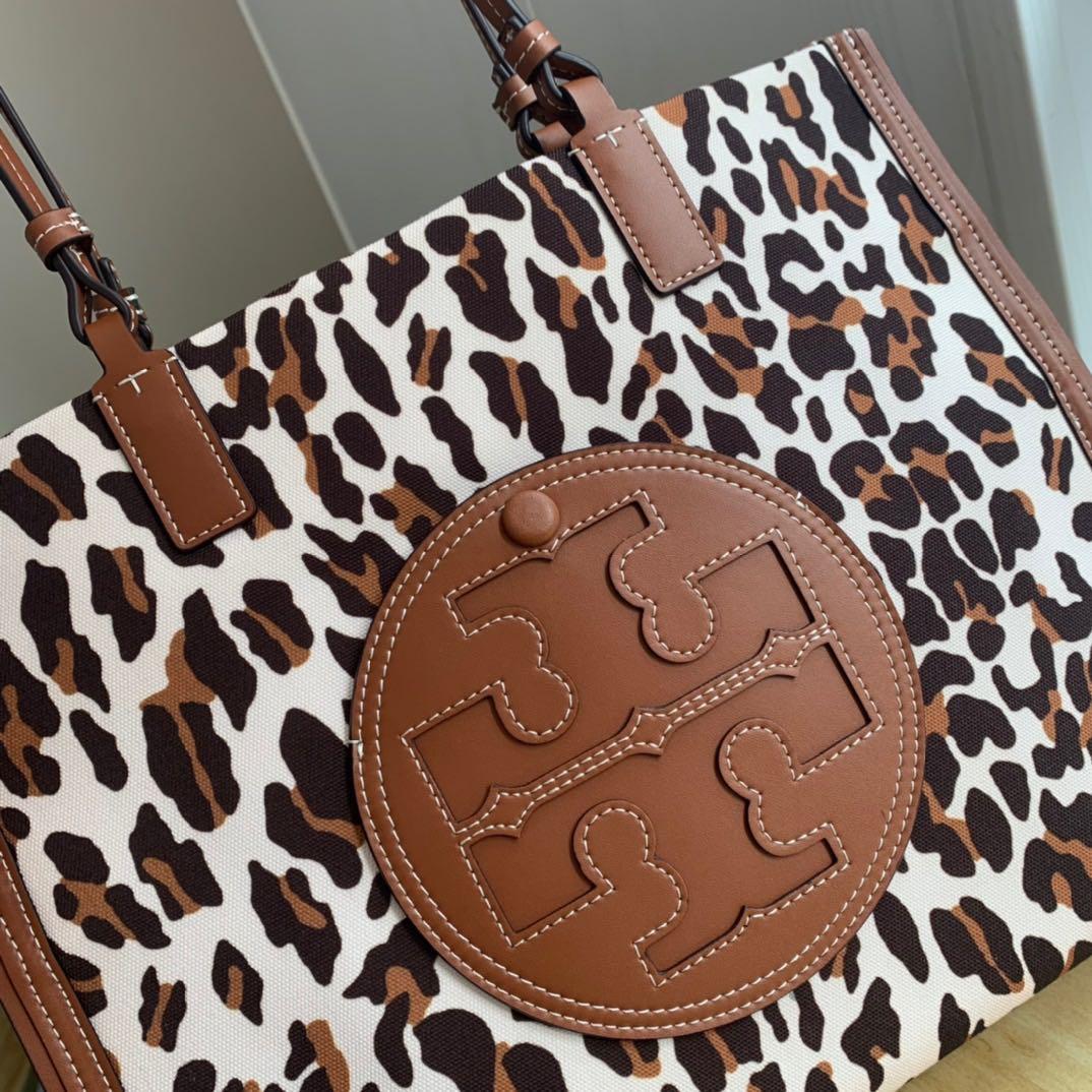 Tory Burch Ella Leopard Canvas Tote, Women's Fashion, Bags & Wallets, Tote  Bags on Carousell