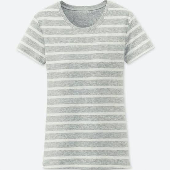 UNIQLO Shelf Bra T-Shirt (Stripes 