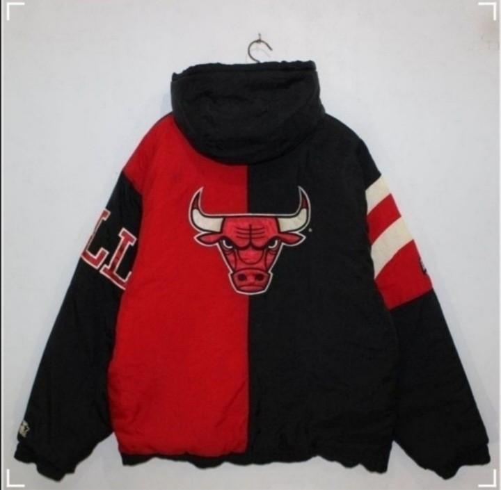 Vintage Chicago Bulls Denim Starter Jacket Sz XL – Snap Goes My Cap