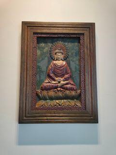 Vintage Antique Wooden Buddha Art Carving Painting Zen Meditation Lotus Figurines Sakyamurni Gautama世尊释迦摩尼佛像佛陀木雕