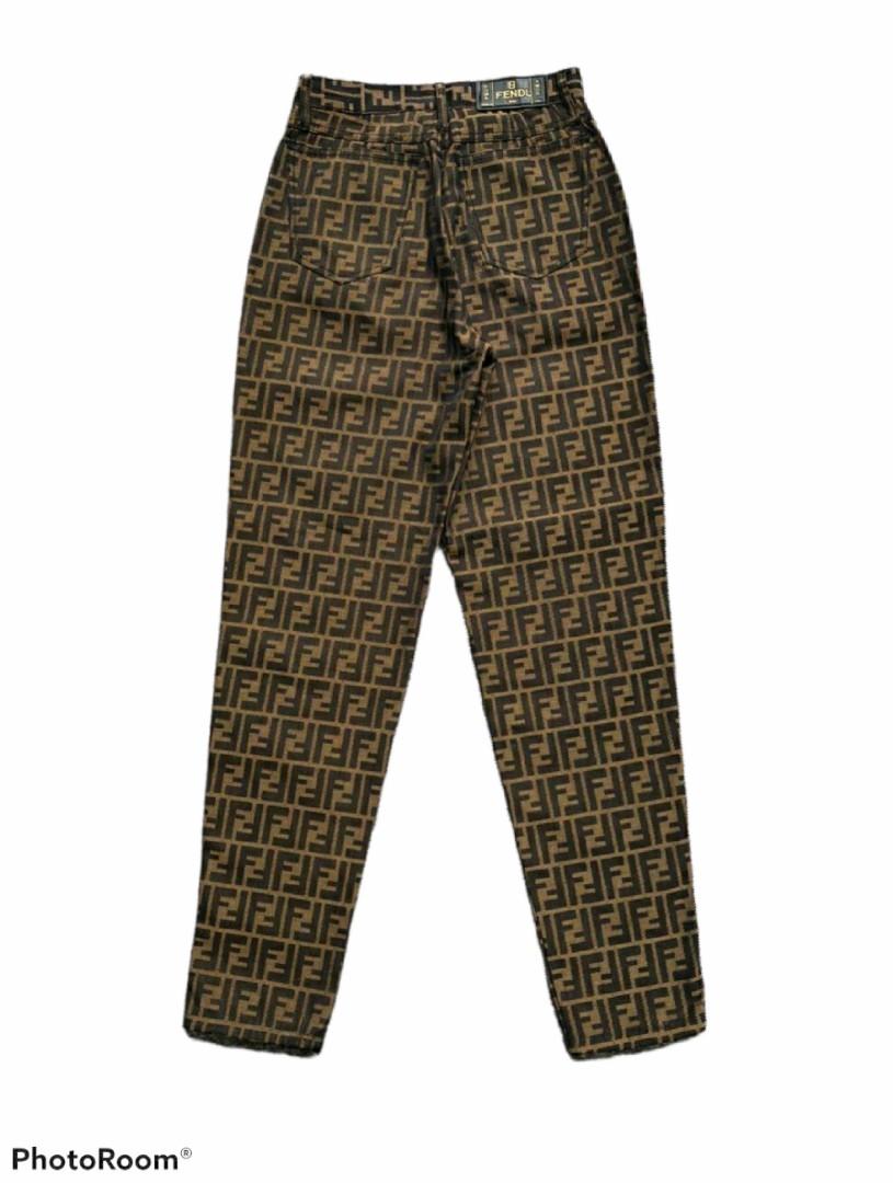 vintage Fendi monogram logo FF pants 