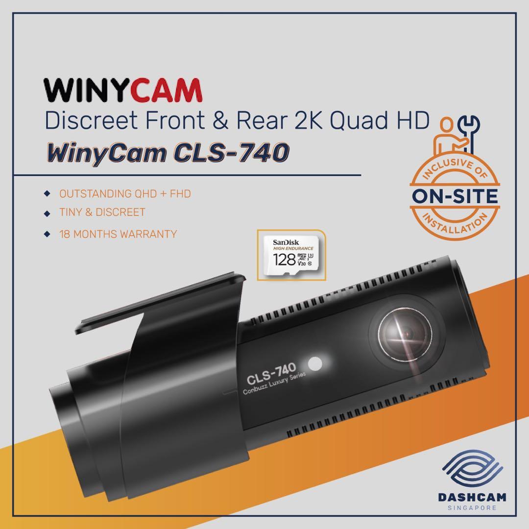 Winycam Cls 740 Qhd Dua Channel Discreet Dashcam Made In Korea 2ch Car Camera Inclusive Of On Site Installation Car Accessories Accessories On Carousell