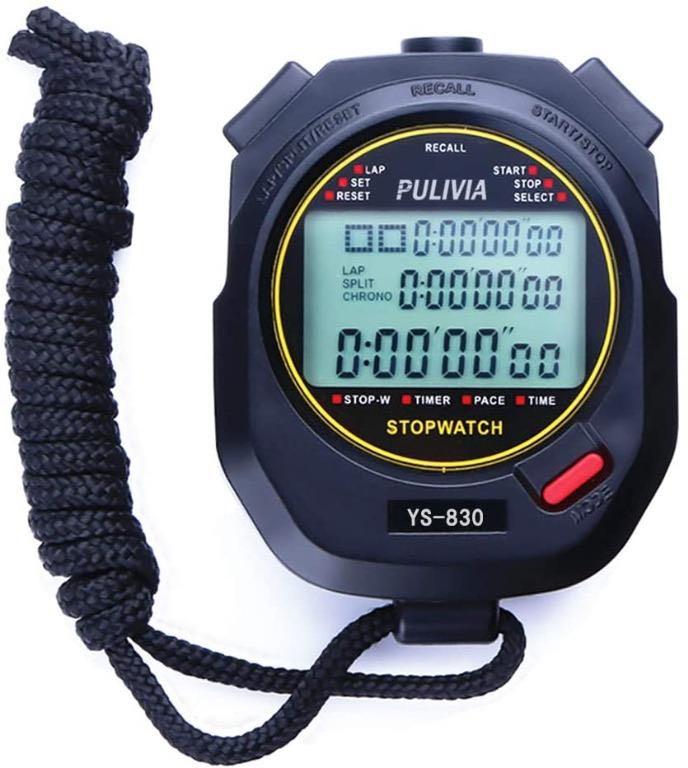 Professional  Como Digital Chronograph Sports Stopwatch with Neck Strap Timer 