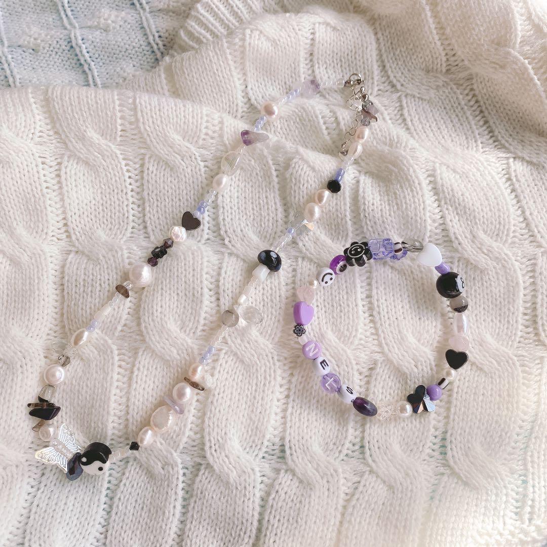 Purple and black bracelet top