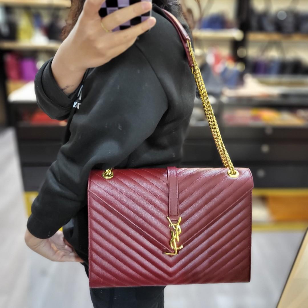 Ysl red deals envelope bag