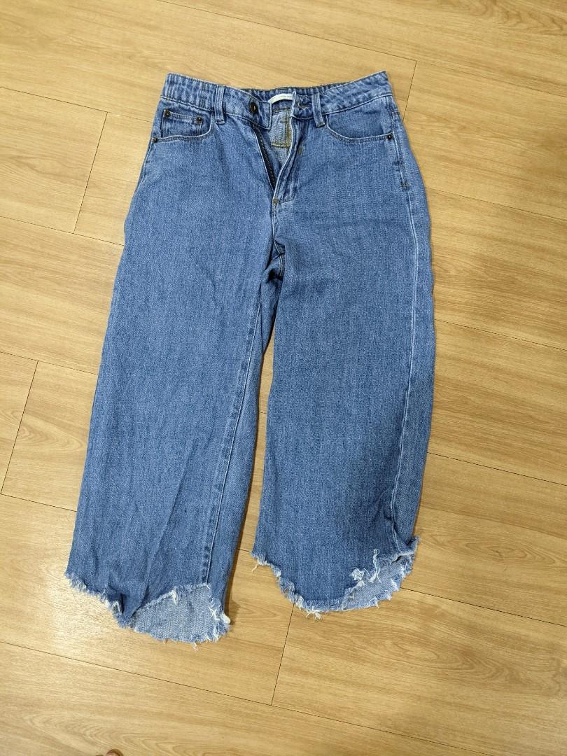 Denim palazzo clearance pants zara
