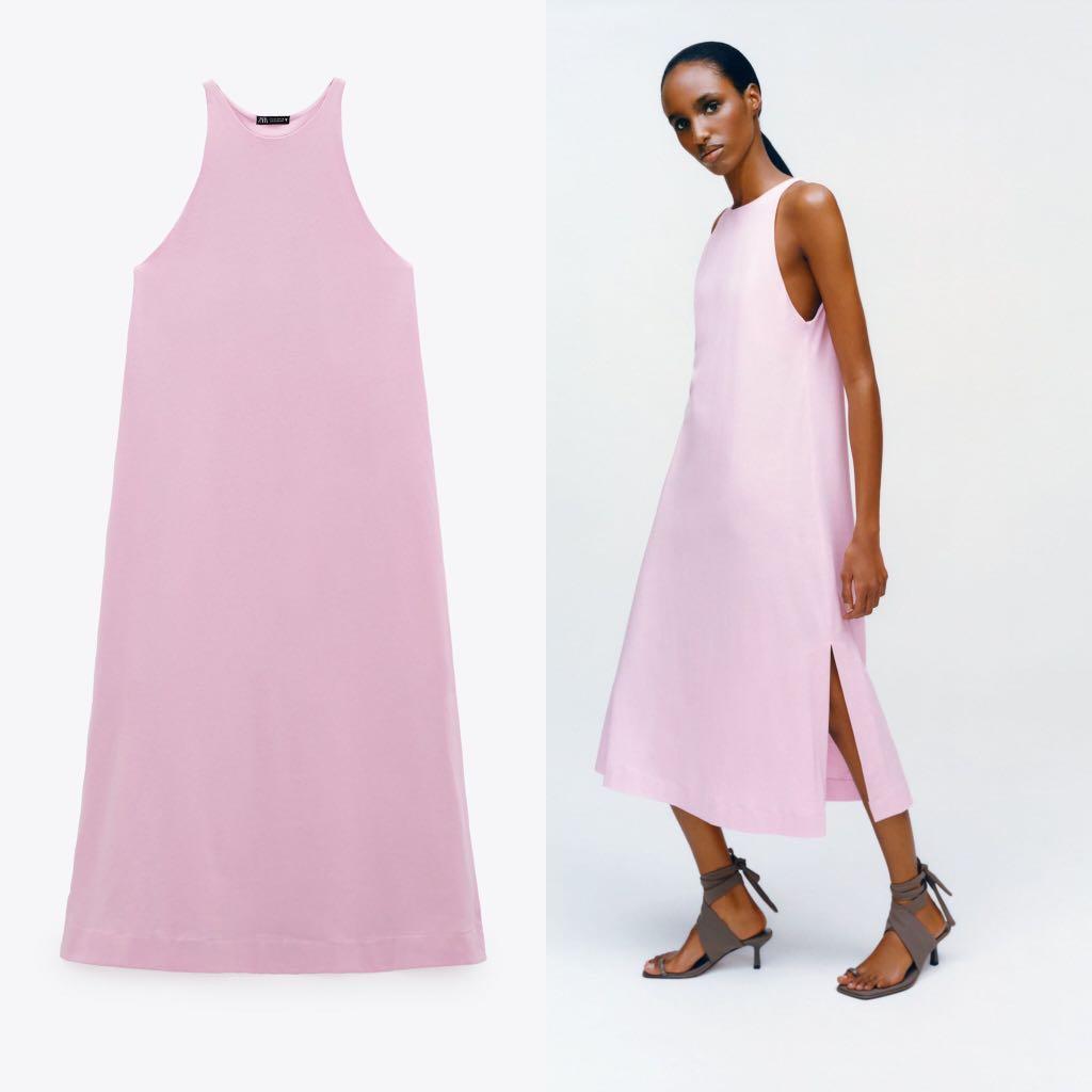 Zara Powder Pink Halter Dress with Slits, Women's Fashion, Dresses & Sets, Dresses on Carousell Zara Powder Pink Halter Dress with Slits, Women's Fashion, Dresses & Sets, Dresses on Carousell
