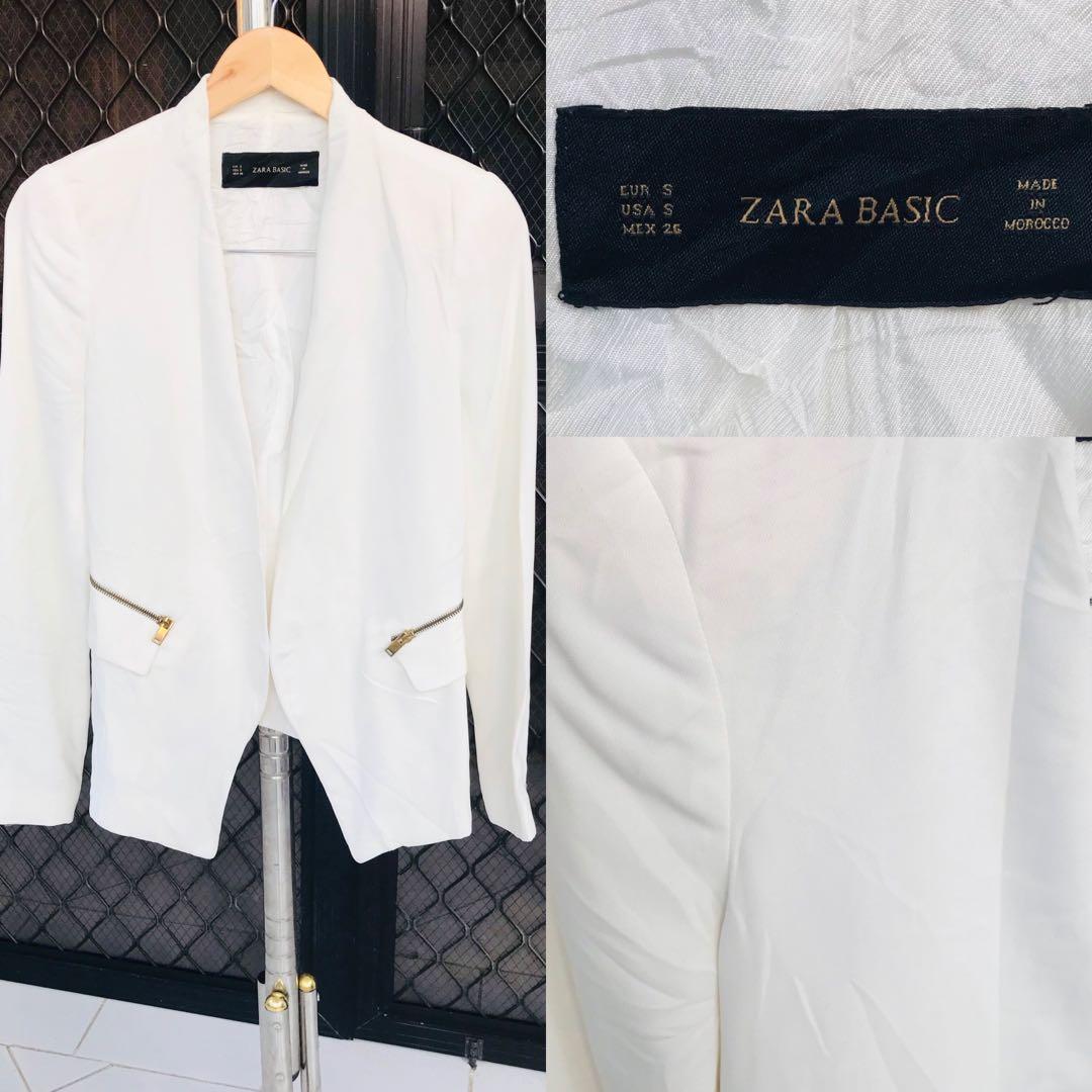 Zara white blazer (sm), Women's Fashion, Coats, Jackets and Outerwear