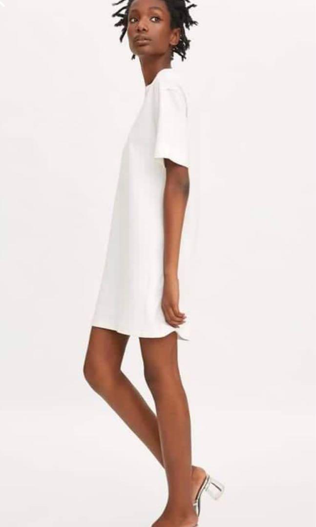 Zara white t shirt dress store