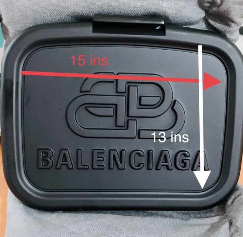 Balenciaga Logo Lunch Box Bag Plastic Black 1102261