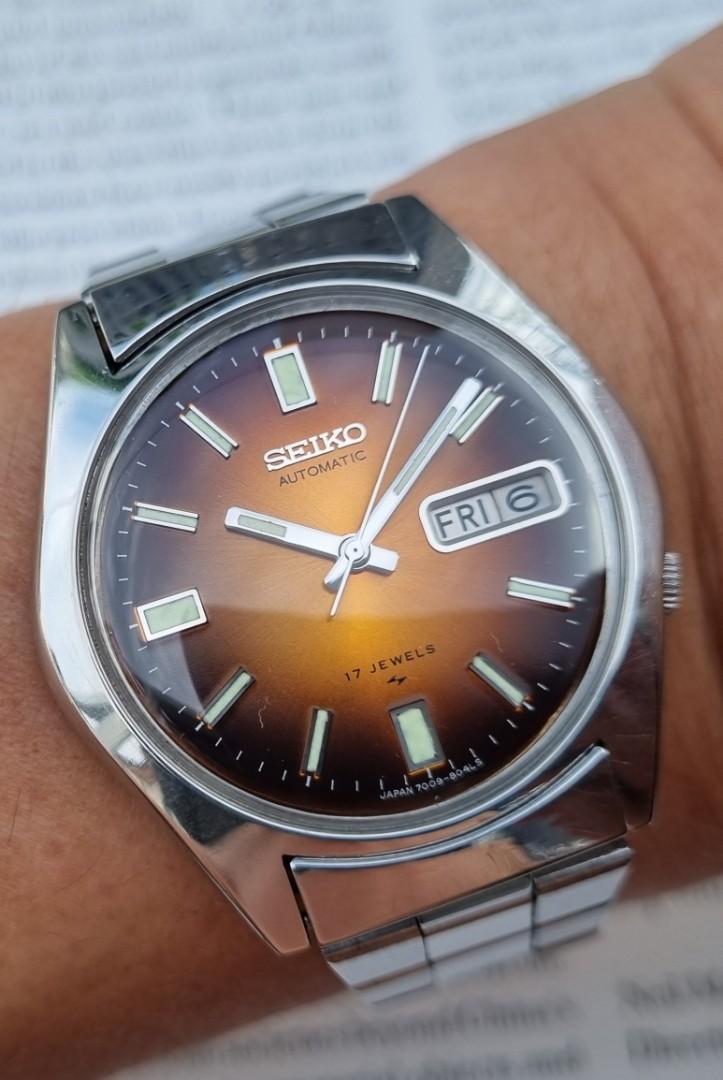1976 all original Seiko 7009-8040 automatic mens watch in good working  condition, Men's Fashion, Watches & Accessories, Watches on Carousell