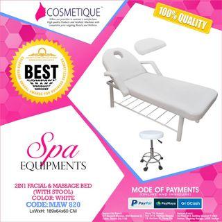 2in1 Heavy Duty Facial and Massage Bed with Stool