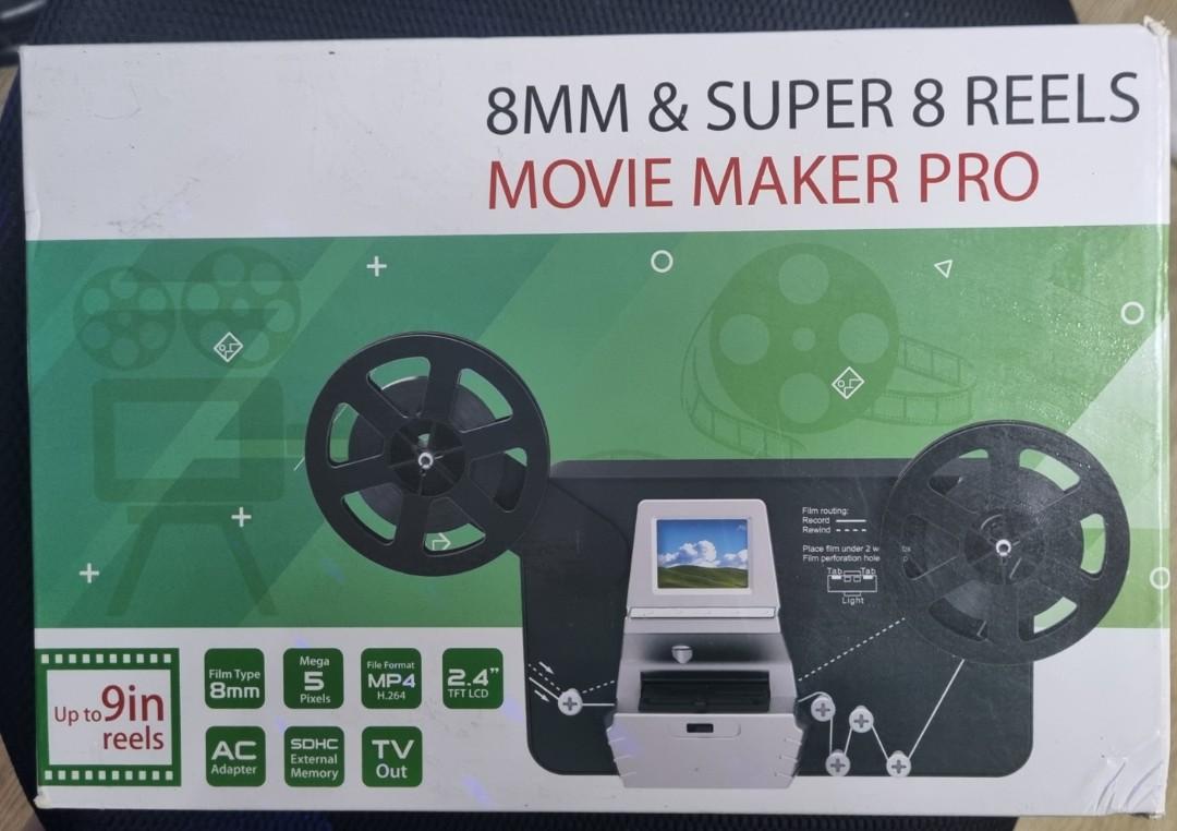 8mm & Super 8 Reels to Digital MovieMaker Film Scanner Converter, Pro Film  Digitizer Machine with