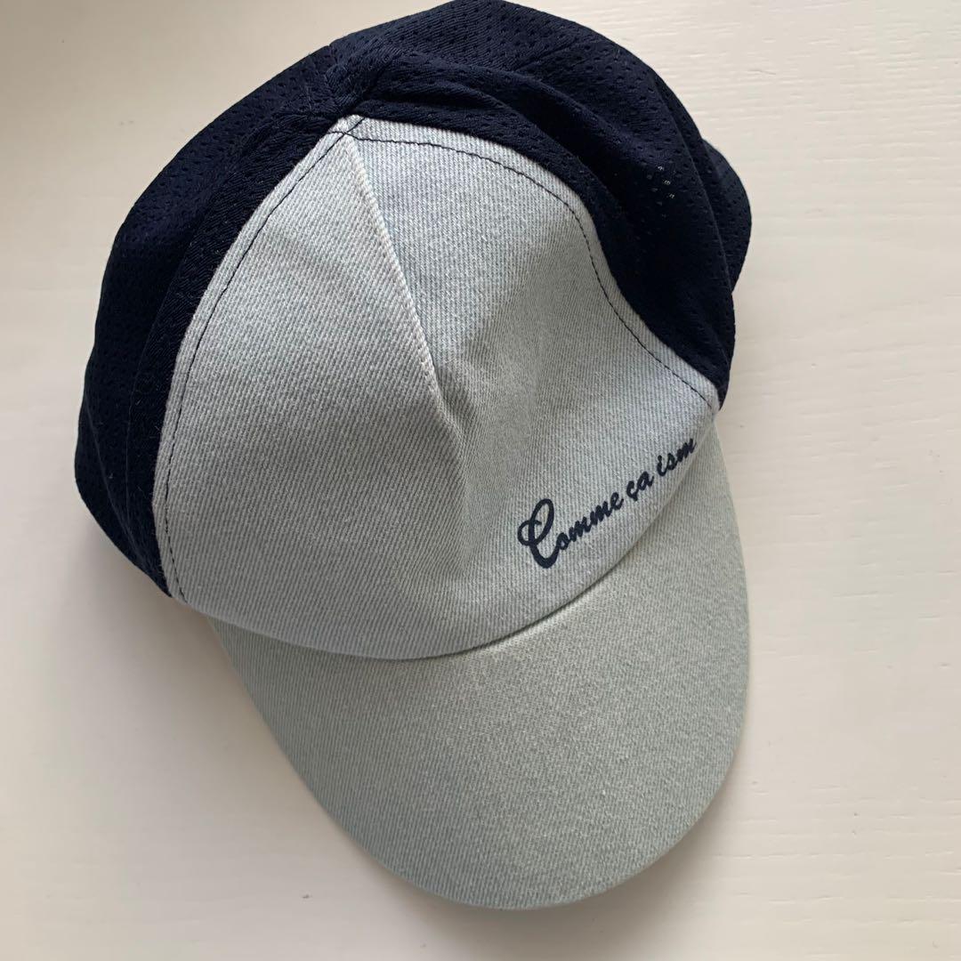 包郵購自專門店原價$350 comme ca ism 童裝牛仔太陽帽鴨舌帽cap hat kids children denim sun hat  小朋友小童free ship size 52cm, 兒童＆孕婦用品, 嬰兒及小童流行時尚-