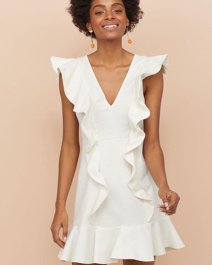 𝐇\u0026𝐌 SHORT FLOUNCED DRESS, Women's 