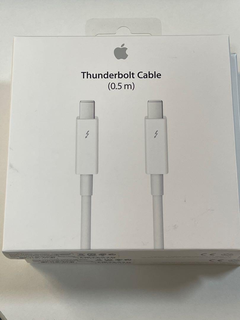 Apple thunderbolt cable 0.5m, 電腦＆科技, 電腦周邊及配件, 電腦線、轉接線及轉換器- Carousell