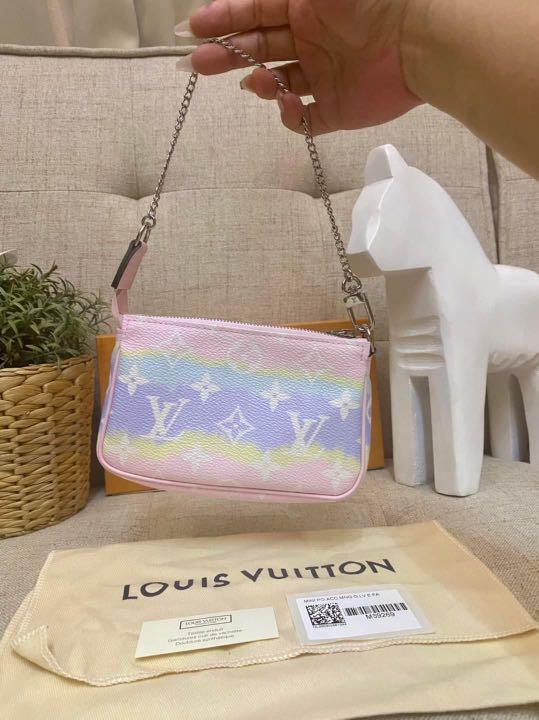 Authentic Louis Vuitton Pastel Monogram Escale Mini Pochette