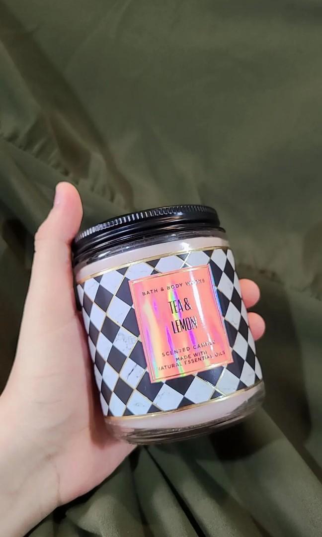 BN Bath and Body Works Tea & Lemon Candle, Furniture & Home Living