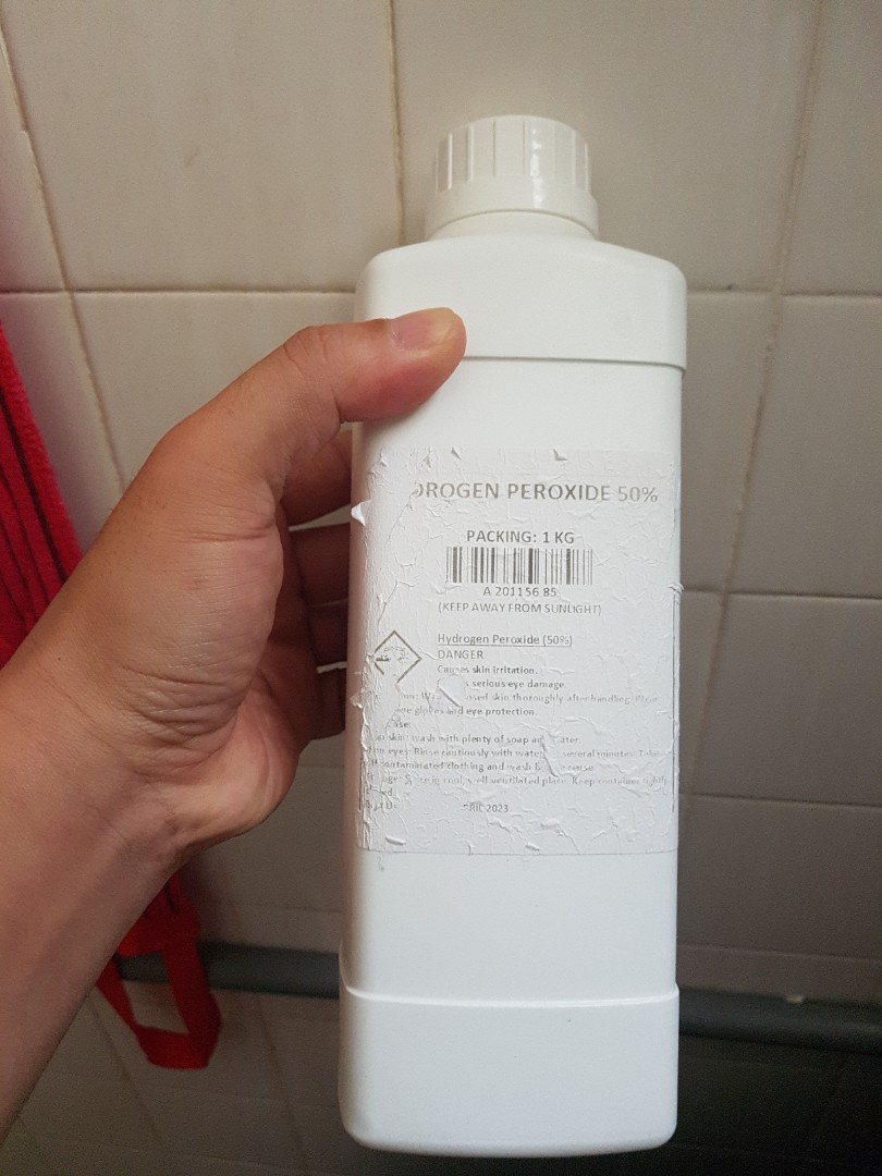 Hydrogen peroxide store blood stains