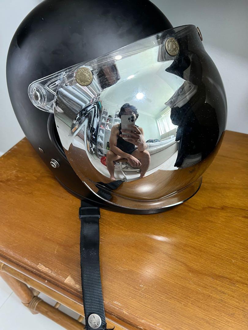 Bubble visor chrome, Motorcycles 