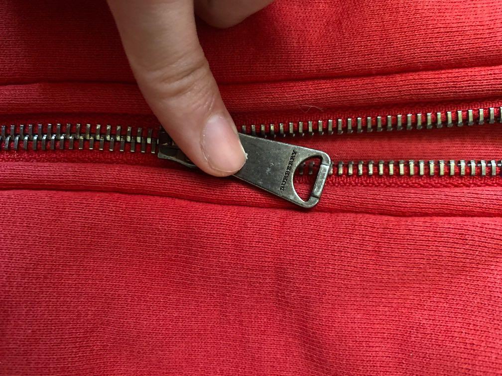 Burberry red zip cotton hoodie (Category: Hoodies) located in Quezon City. Submitted by kas1539 (Listing ID 1159043676, Image 3). Description: Guaranteed authentic Great oversized fit for women Comfy 100% cotton.