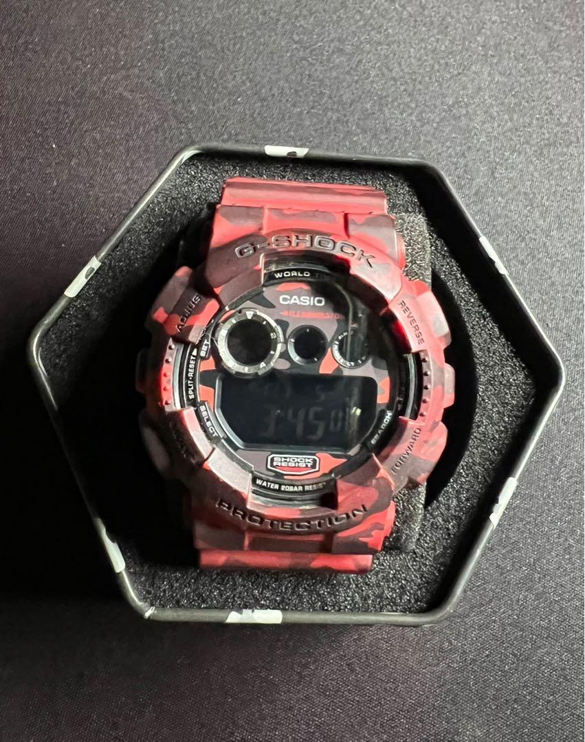 Casio G Shock Camo Red GD 120CM 4DR