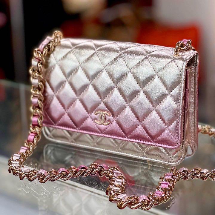 Chanel Gradient Metallic Wallet On Chain, Luxury, Bags & Wallets